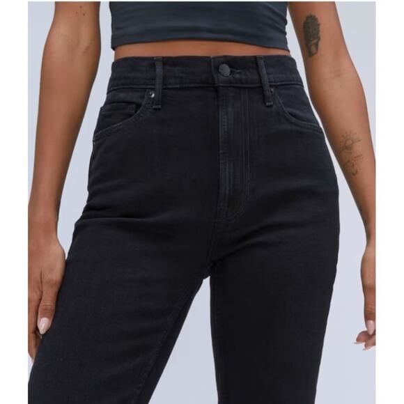 NWT Everlane The Original Cheeky Crop Jean in Coal Black Size 25 - Picture 2 of 14
